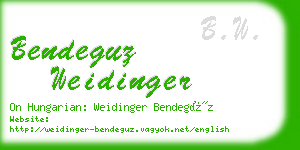 bendeguz weidinger business card